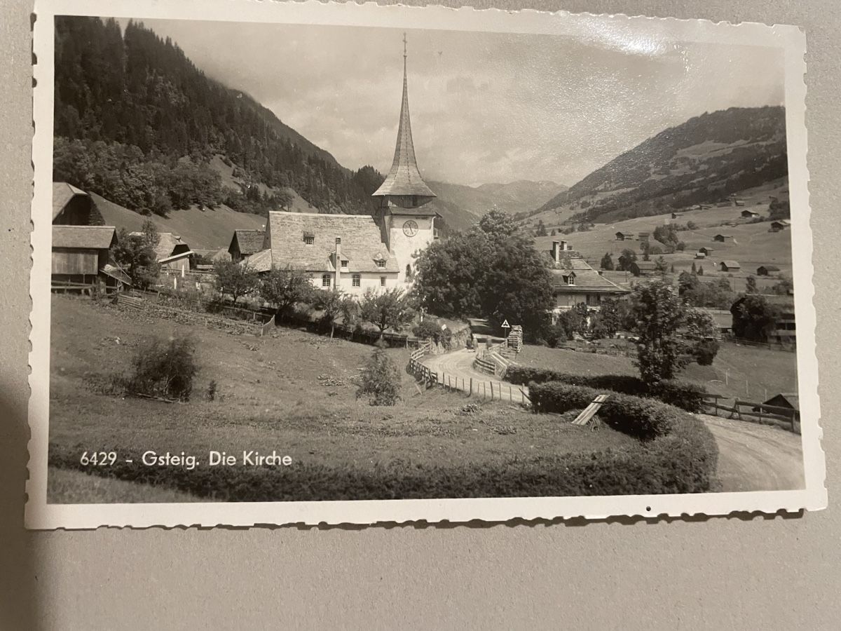Cartes postales: Ansichtskarte Gsteig Die Kirche  – D'occasion à Zollikofen par zollo2