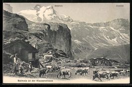 Klausenstrasse, Balmalp, Sennerin mit we