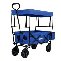 AREBOS Bollerwagen Faltbar Dach Blau