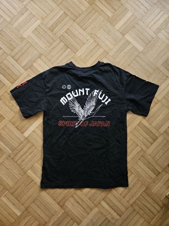 Schwarzes T-Shirt Mount Fuji Japan ca. Grösse S