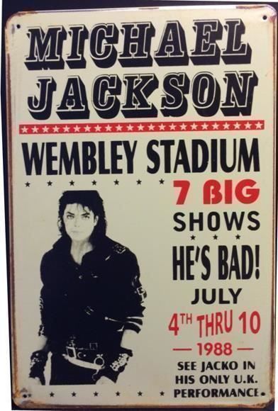 Insegne: Rusty Blechschild- MICHAEL JACKSON-WEMBL – Nuovo (secondo la descrizione) da Rupperswil venduto da big-one-sale