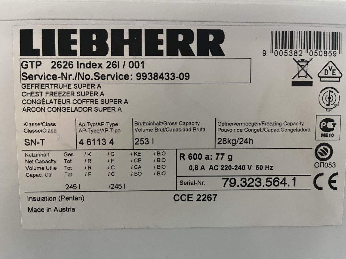 Congelatori: Tiefkühltruhe Liebherr 253l – Usato da Rohrbachgraben venduto da Droxx 8