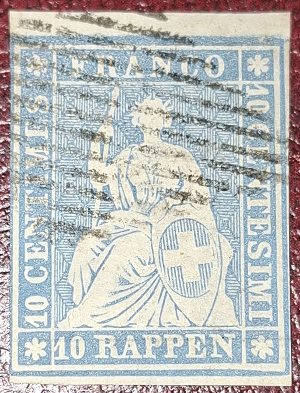 Tutti i francobolli: Strubel 23A3.b mit Befund – Usato da Balgach venduto da SIMEON27