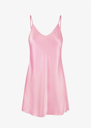 🌸 Rosa Satin-Negligee / Nachthemd – Grösse M 🌸
