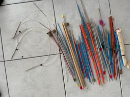 188 Stück Grosses Stricknadel Konvolut stricken gemischt