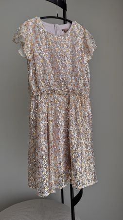 Festliches Mädchen Pailletten-Kleid  Gr. 12-13 Jahre 