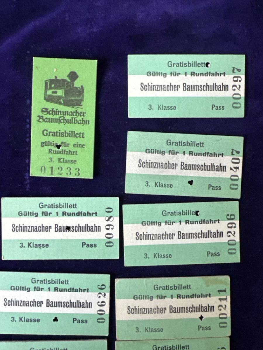 Tickets: Originale Schinznacher Baumschulbahn Billette, 11 Stk. – Gebraucht aus Zürich von Chaeffeler 3