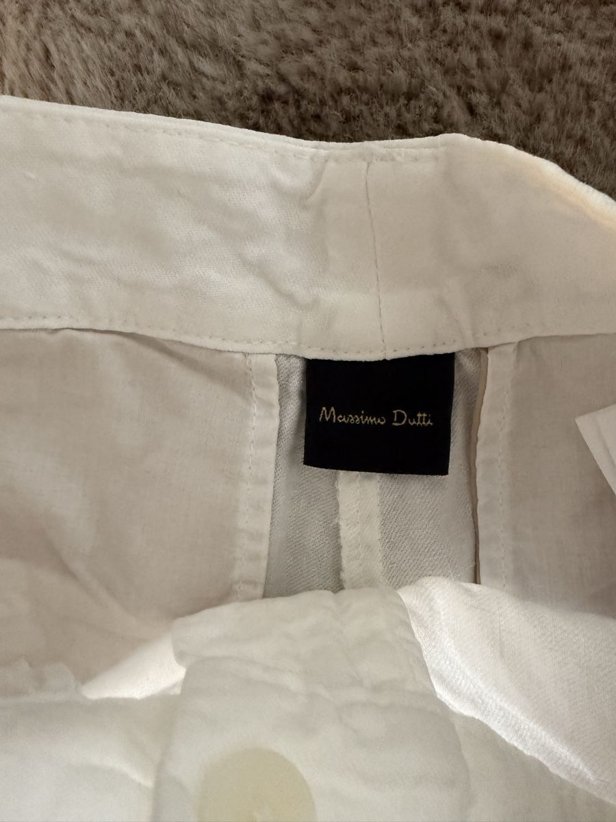 Massimo Dutti Pantaloni: Massimo Dutti Stoffhose Weiss Gr. 36 – Nuovo e nell'imballaggio originale da Frauenfeld venduto da sharonhabrik 2