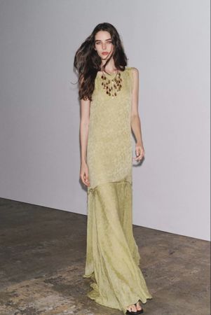 hellgrün Sommerkleid, Größe M/Robe d'été vert clair, M