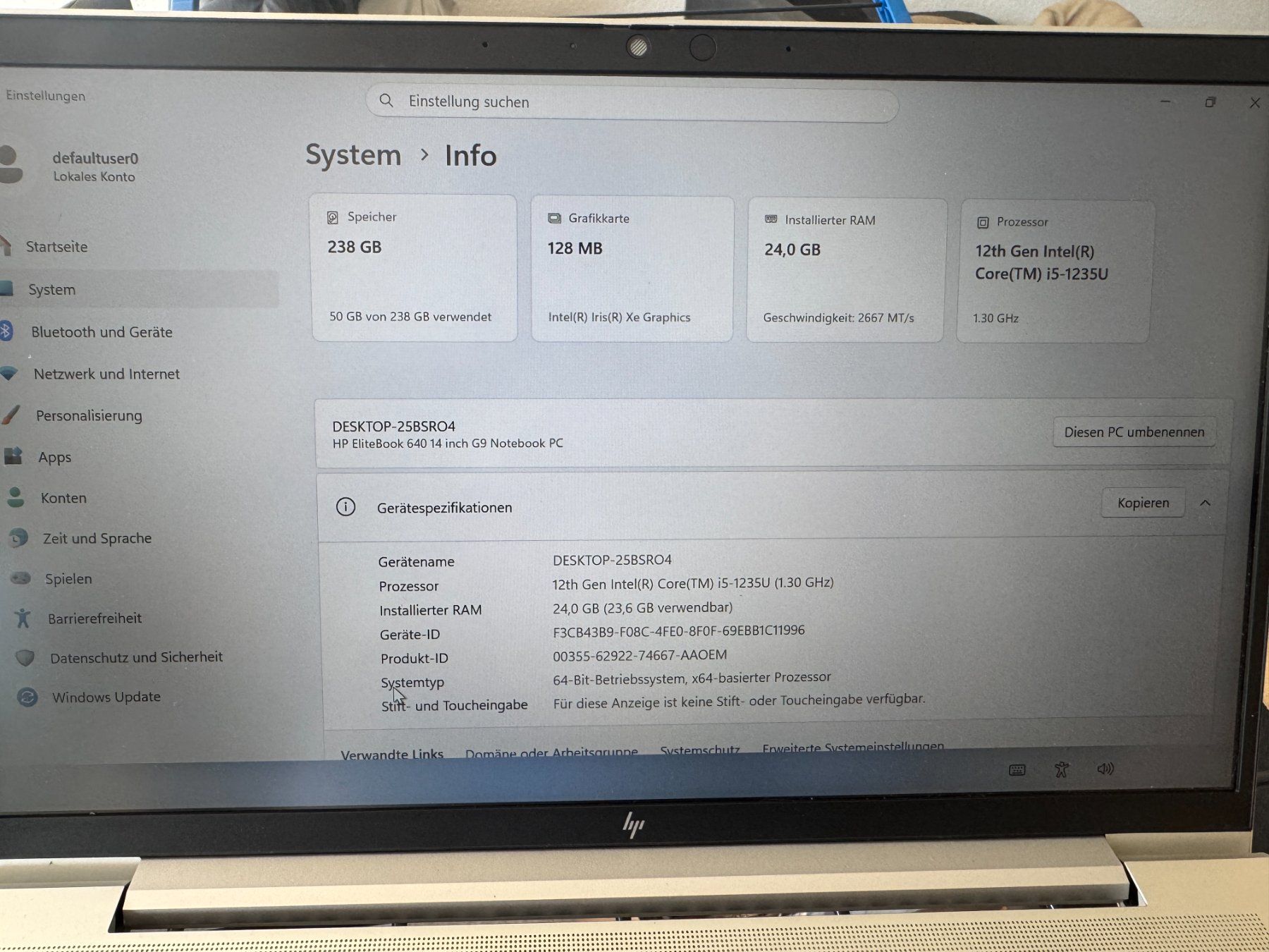 Hewlett Packard Notebooks: HP Elitebook 640 G9 mit 24 GB Ram – Gebraucht aus Bern von Lorenzo3027 5