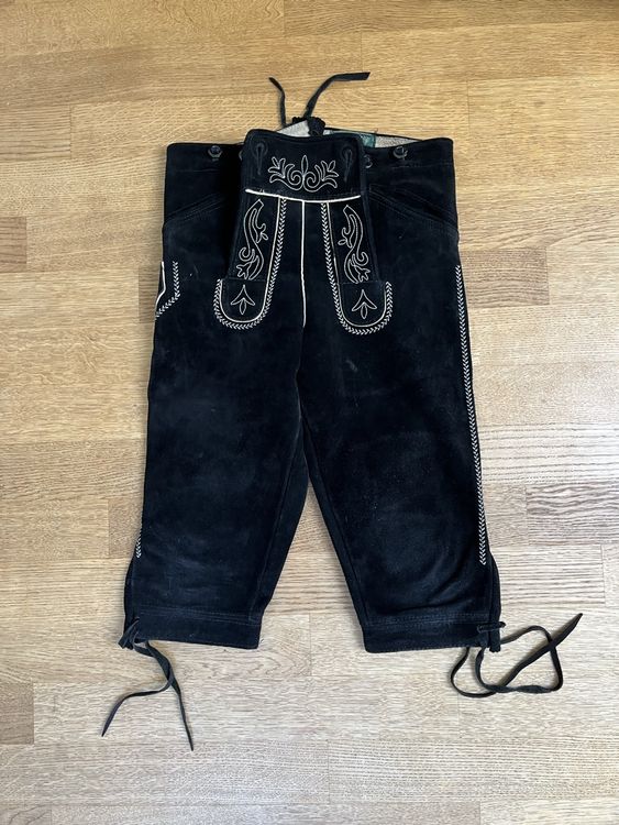 Hirschberger Trachten Lederhose Edelweiß – Kurz, Wildleder, Mit Stickerei, Für Herren