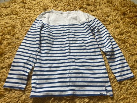 Gestreifte T-Shirt mit langen armen, blau-weiss, Grösse S