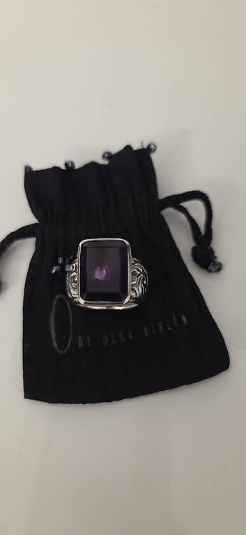 Olga Ribler Anelli: Komplett neu! Massiver Silberring mit Amethyst – Nuovo (secondo la descrizione) da St. Urban venduto da kun_9gl9 3