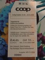 SBB Tageskarte 2. Klasse - gültig bis 28.10.2026