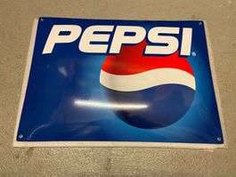Vintage Pepsi Emailschild ca. 1980