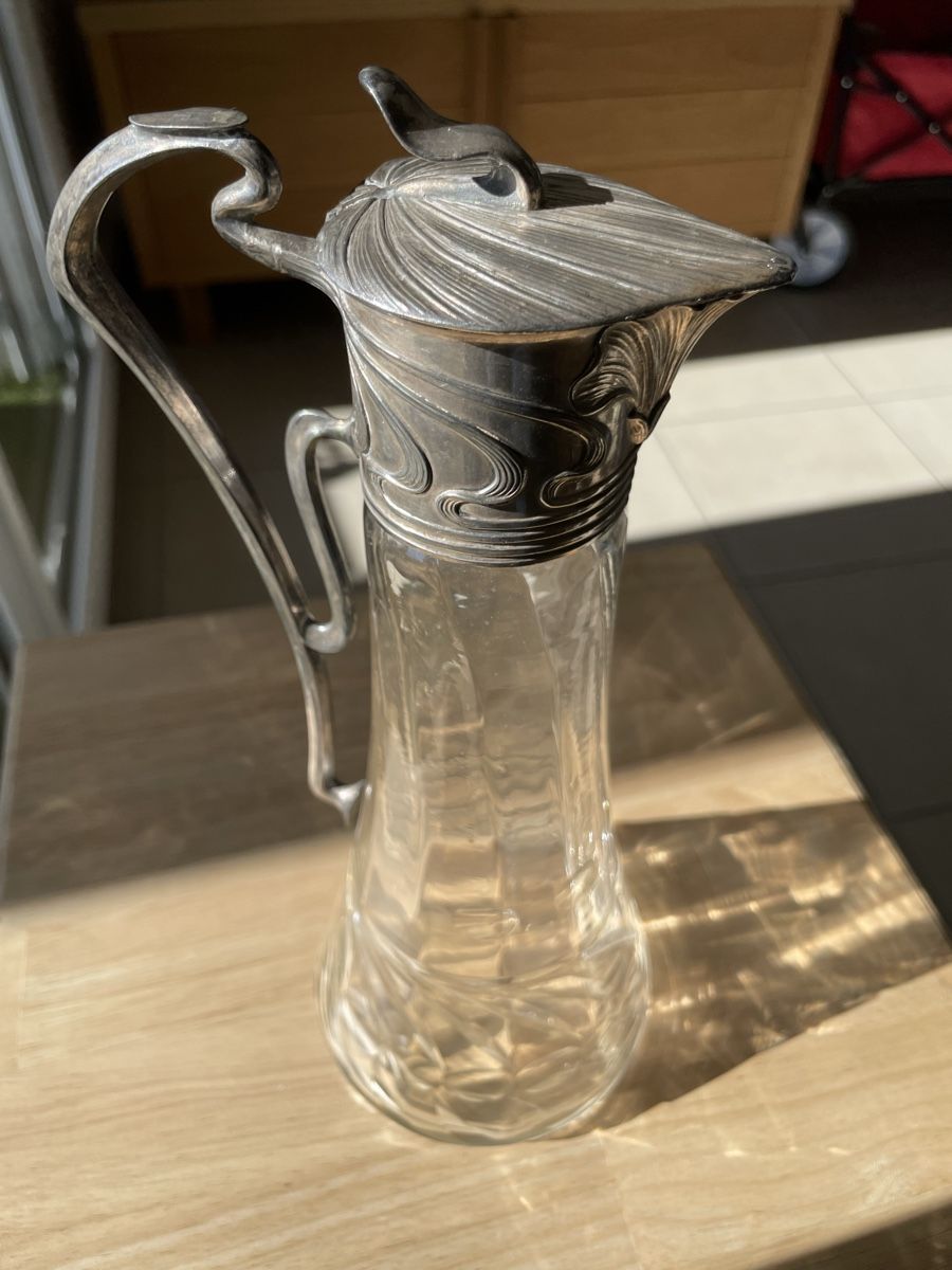 Caraffe: Jugendstil Karaffe Ginko fehlerfrei – Usato da Nidau venduto da Beritundpan 1