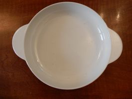 Gratinform emailliert rot / weiss ca. 27cm mit Griffen