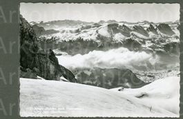 AK sw Säntis SG Skipiste nach Unterwasser,Toggenburg ≈ 1957