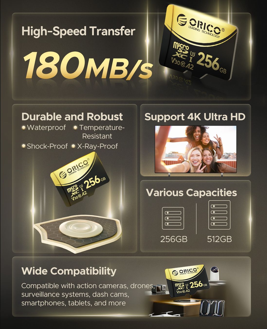 Schede di memoria: Orico Micro SD Speicherkarte 512GB - 180MB/s – Nuovo e nell'imballaggio originale da Romanshorn venduto da pfimex 2