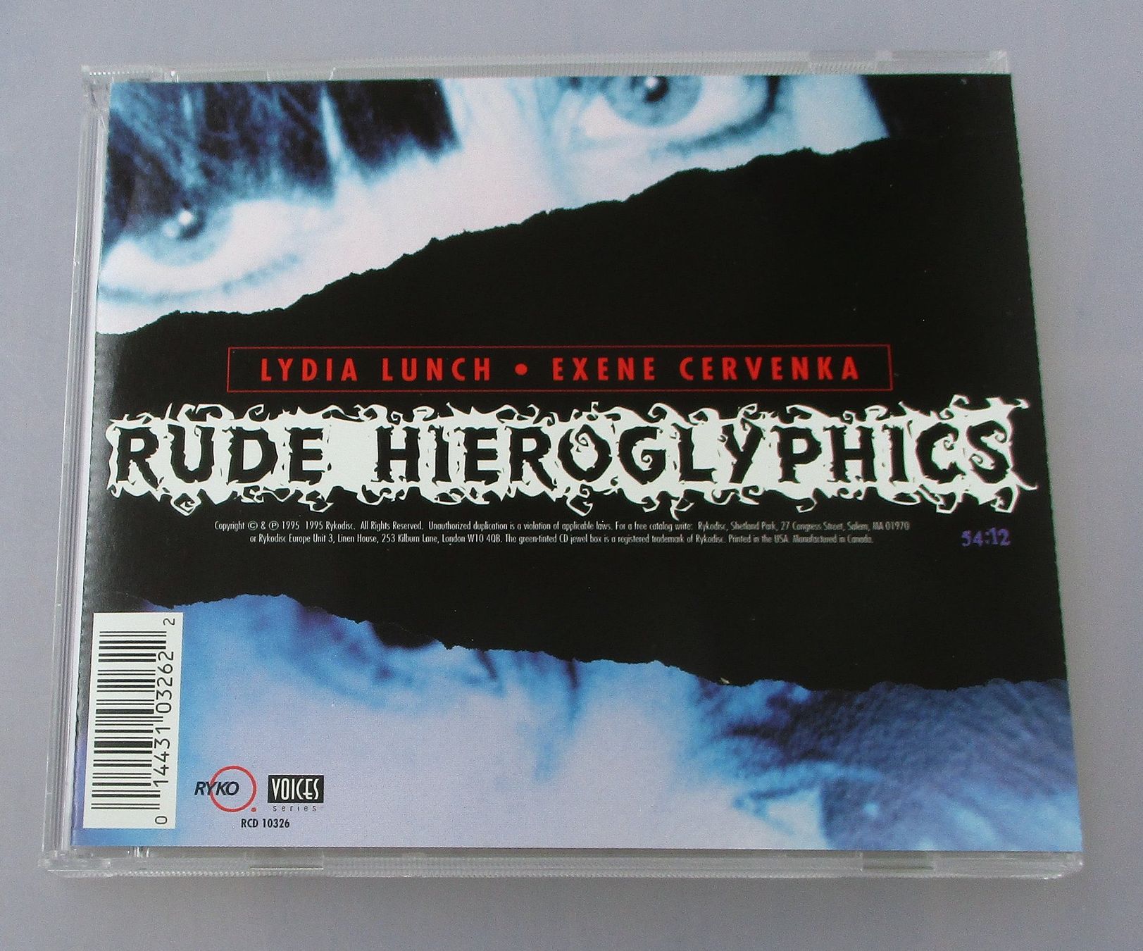 CD: LYDIA LUNCH - Rude Hieroglyphics – Usato da Wattwil venduto da Muriel11 1