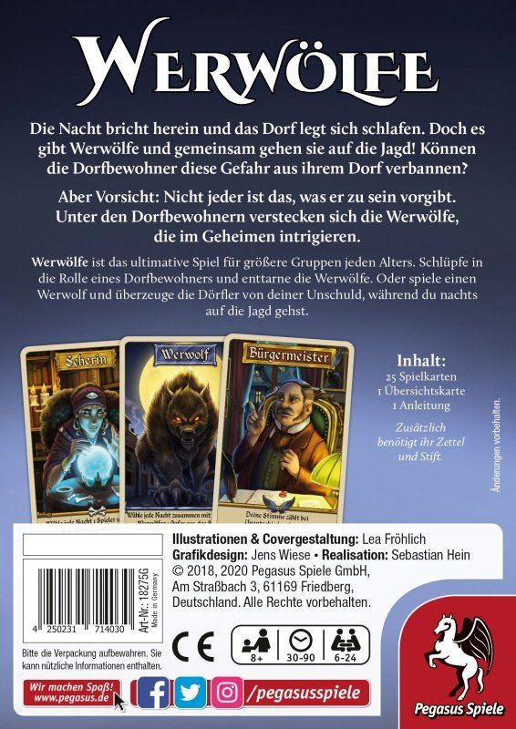 Pegasus Spiele Giochi: Spiel Werwölfe – Nuovo e nell'imballaggio originale da Uster venduto da Ludit 1