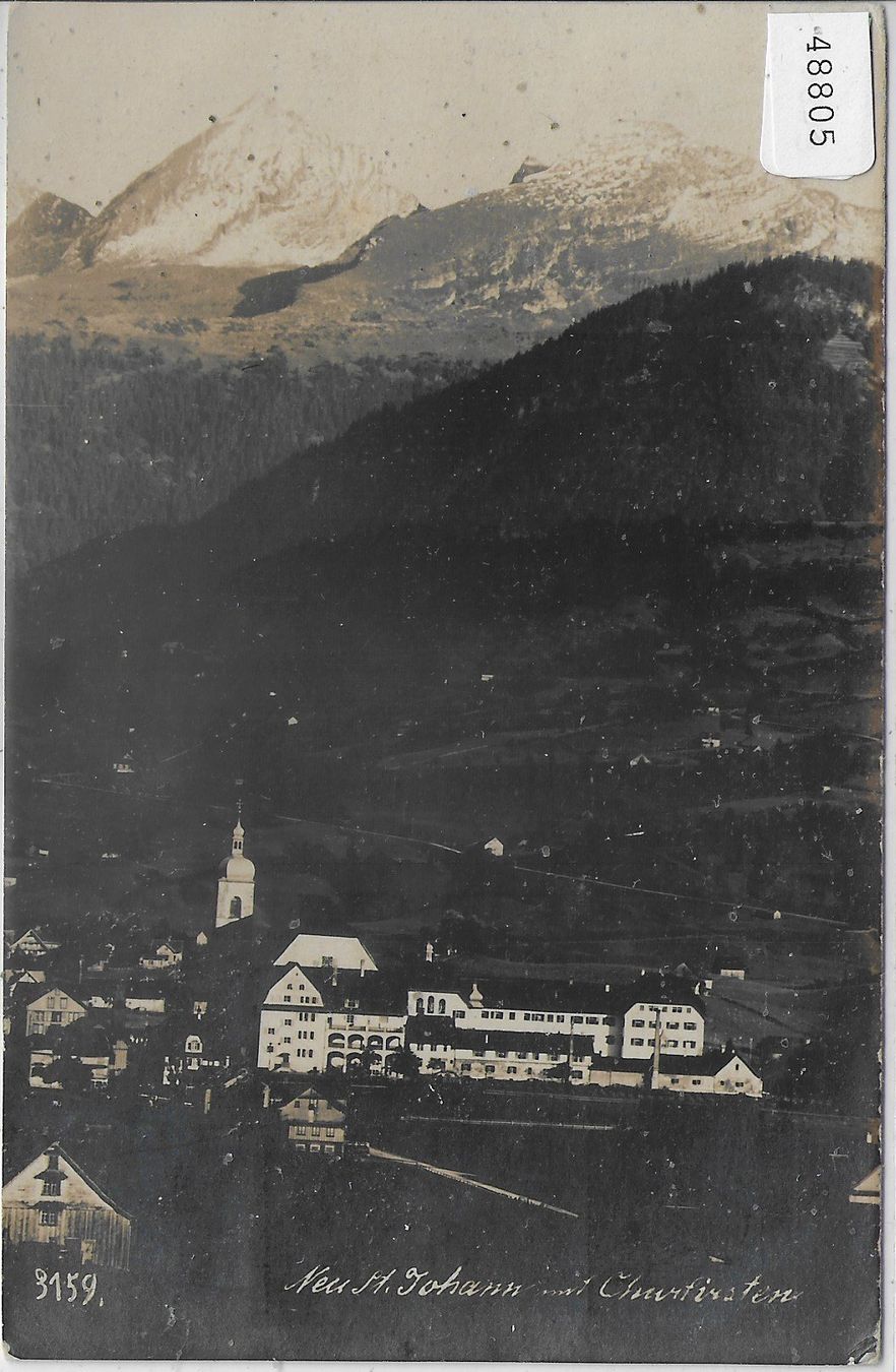 Ansichtskarten: Neu St. Johann mit Churfirsten – Gebraucht aus Ettingen von Kartenplanet