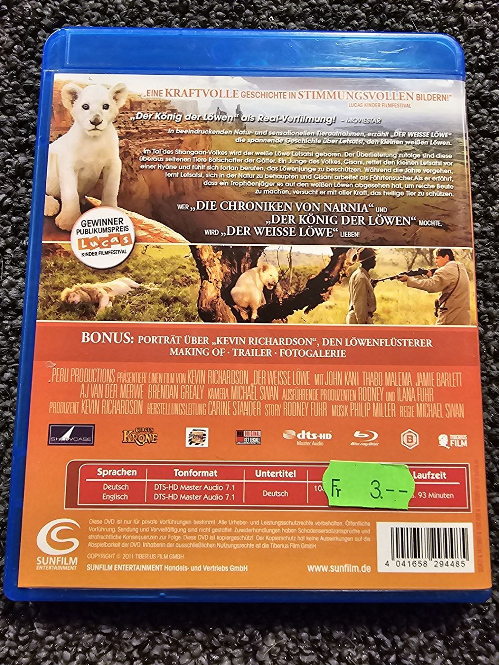 Tutti i DVDs: Der Weisse Löwe - Blu-ray  – Usato da Ruswil venduto da jan_bxl5 1