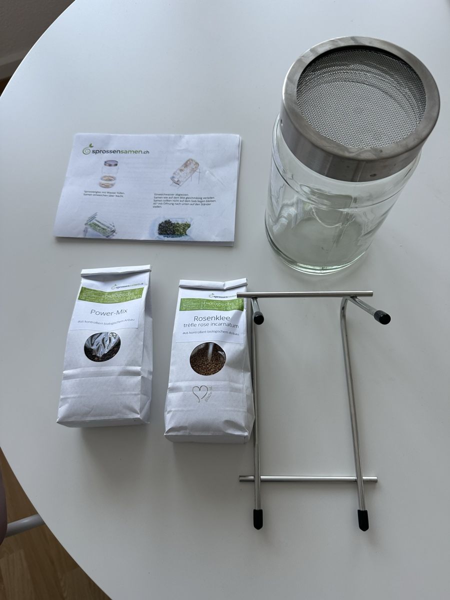 Elettrodomestici da cucina: Sprossenglas Set mit Bio Samen unbenutz – Nuovo (secondo la descrizione) da Küsnacht ZH venduto da ver_fzh7 1