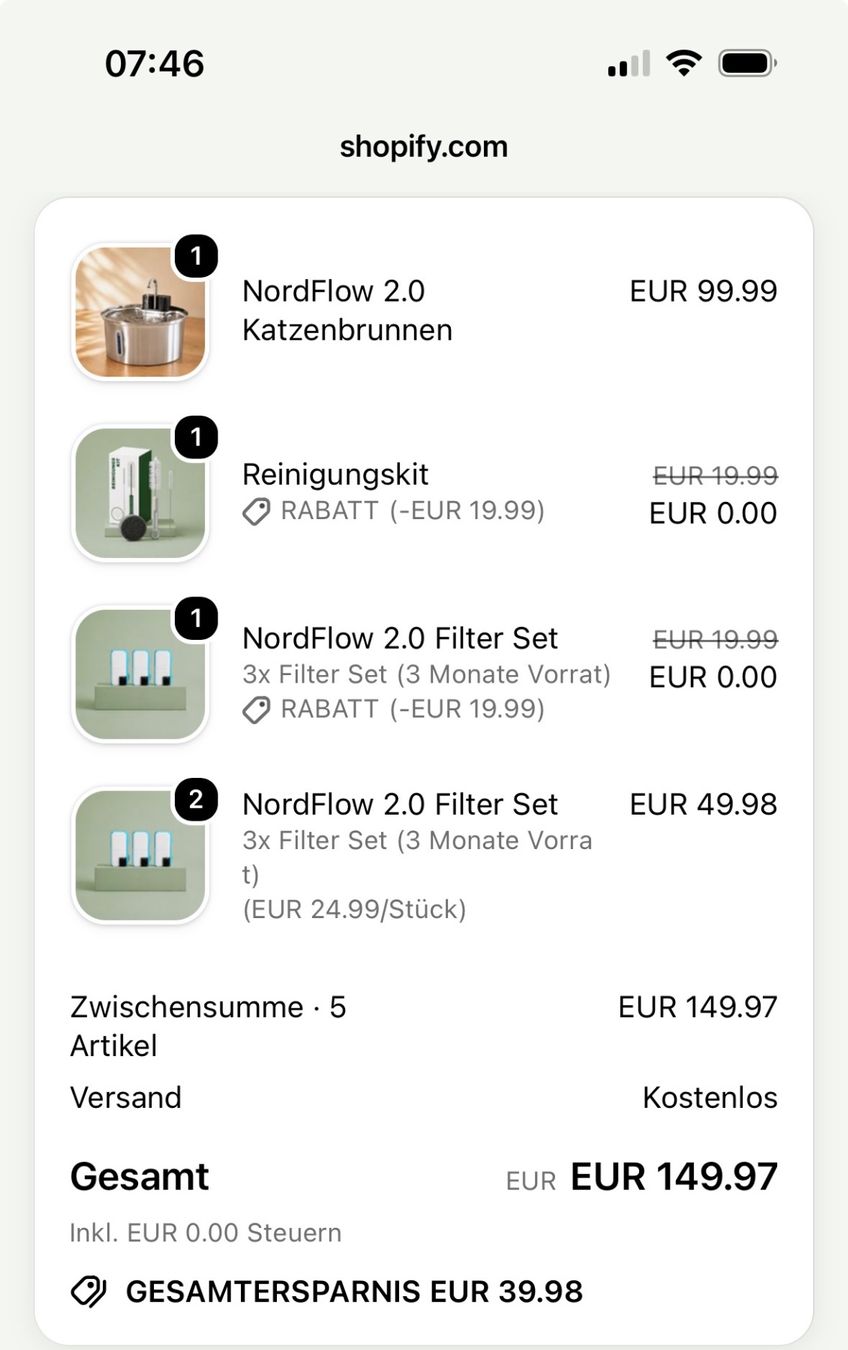 Teiche & Zierbrunnen: Katzen Trinkbrunnen Edelstahl – Neu (gemäss Beschreibung) aus Gisikon von Noisette2000 2