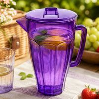 Lila Wasserkrug mit Deckel – transparent & hochwertig