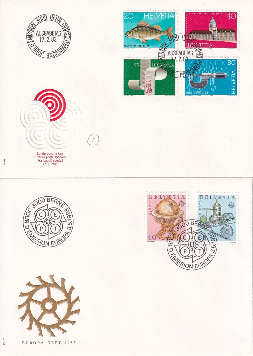 Alle Briefmarken: Lot 8 Briefe FDC 1982 - 1986 – Gebraucht aus Rossa von becky05 3