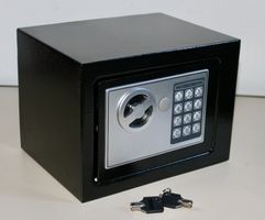 Kleintresor elektronisch 23 x 17 x 17 cm schwarz