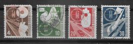 Bund BRD 1953 Nr. 167 - 170 " Verkehrsausstellung " gest.