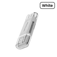 USB-A, USB-C Kartenlesegerät, SD/TF, 4-in-1, Neu, Weiss