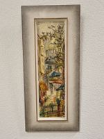 Stadtansicht Paris mit Rahmen, signiert Milly, Mid-Century