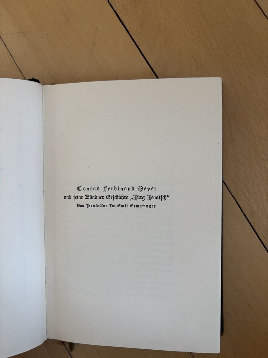 Libri: Jürg Jenatsch von Conrad Ferdinand Meyer – Usato da Fribourg venduto da SaskiaD. 2