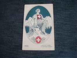 AK - Militär - Helvetia - Je garde ma Frontière - 1914