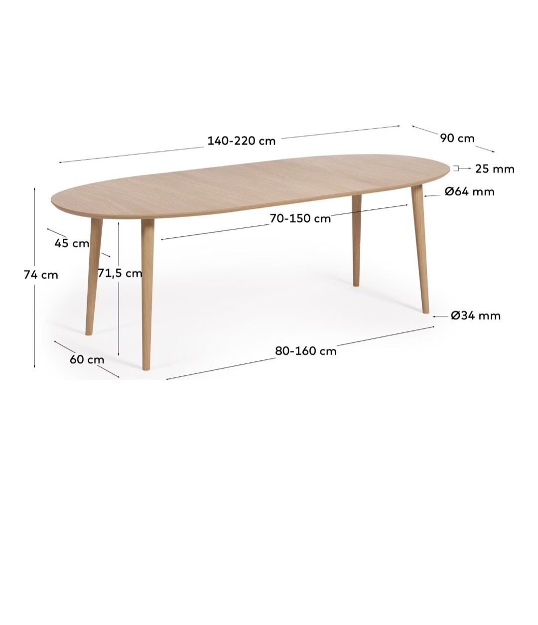 Tische: kave Oval Dining Table Oak Extendable / New – Neu (gemäss Beschreibung) aus Maur von Sofi___ 1