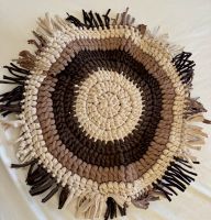 Handgefertigter runder Boho-Teppich 49 cm - Unikat Kolumbien