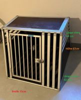 Hundetransportbox Aluminium gebraucht Masse 82(39)x75x67cm