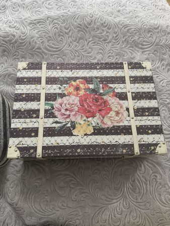 Zwei Koffer Set Blumenmuster gestreift guter Zustand