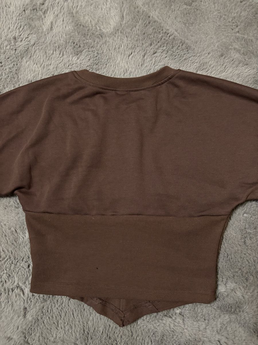 Top: Brown Corset Sweatshirt – Nuovo (secondo la descrizione) da Wichtrach venduto da Re_Fit 1