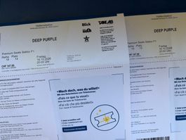 Deep Purple 2 tickets im Wert von 300 Franken