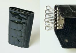 Pochette à clé porte-clés noir