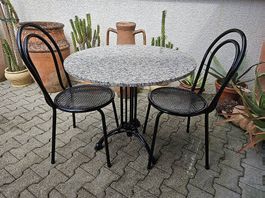 Bistrotisch Granittisch 2 Stühle