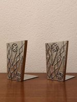 2x mid century Buchstütze asymmetrisch vintage Buchstützen
