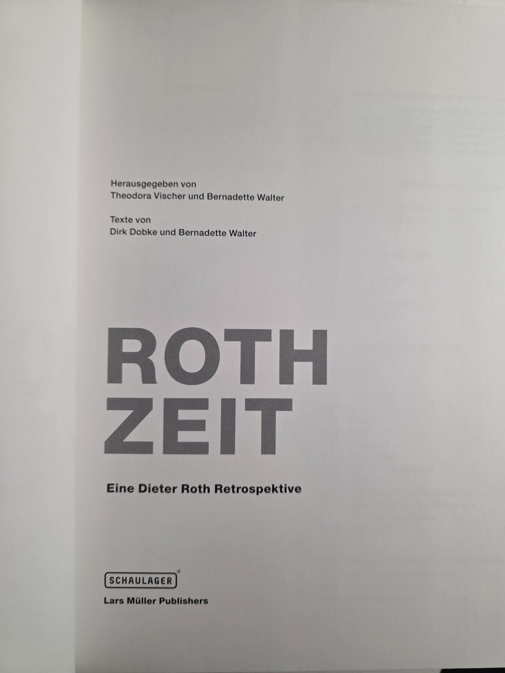 Libri: Roth Zeit - Dieter Roth Retrospektive 2003 – Usato da Walterswil BE venduto da Lonitti 3