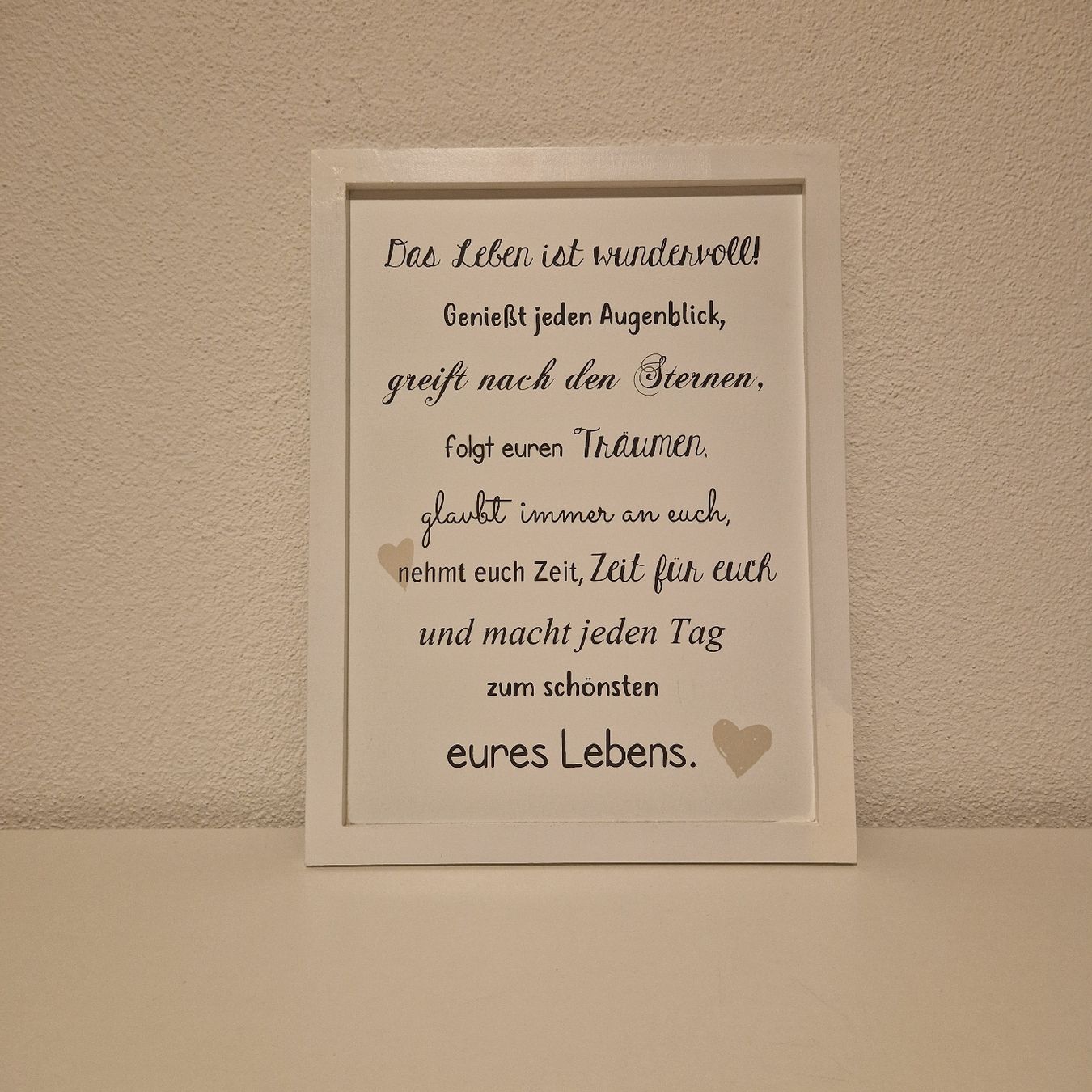 Poster & Bilder: Motivationsbild mit Spruch: "Das Leben ist wundervoll!" – Gebraucht aus Buchs SG von mr9470