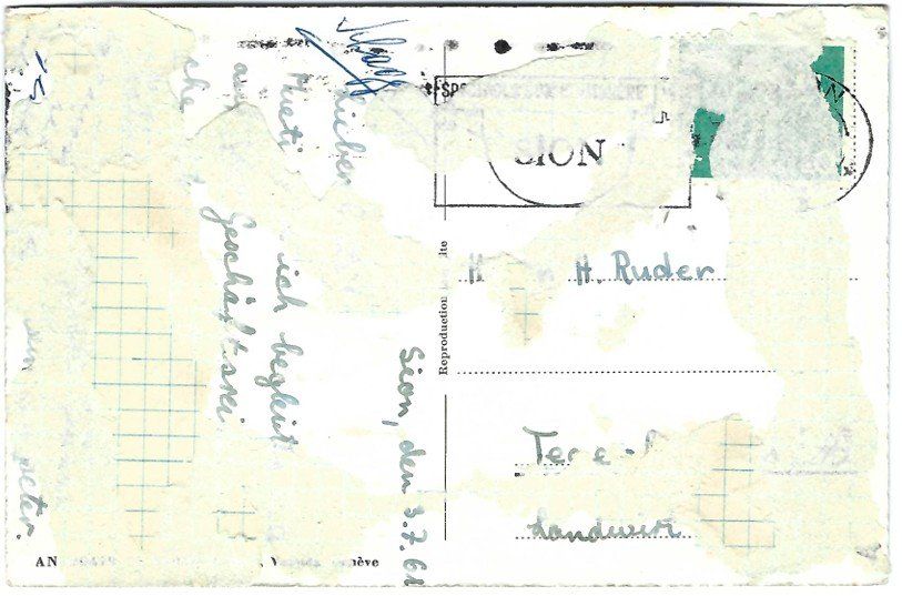 Cartes postales: AK Sion, 9 Ansichten 1961 – D'occasion à Rheinfelden par wil_m7gh 1