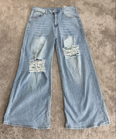 Jeans weit geschnitten hellblau Grösse xl neu